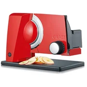Graef Allesschneider SKS110rd Rot | 170mm Edelstahlmesser | 20mm Schnittstärke | MiniSlice | Kindersicherung